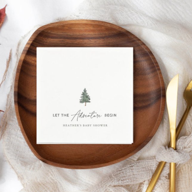 Mountain Äventyren Börjar Pojke Baby Shower Pappersservett (Skapare uppladdad)