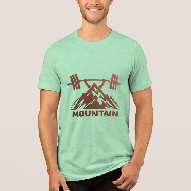 Mountain Barbell Äventyr - UtomhusFitness T Shirt (Framsida)