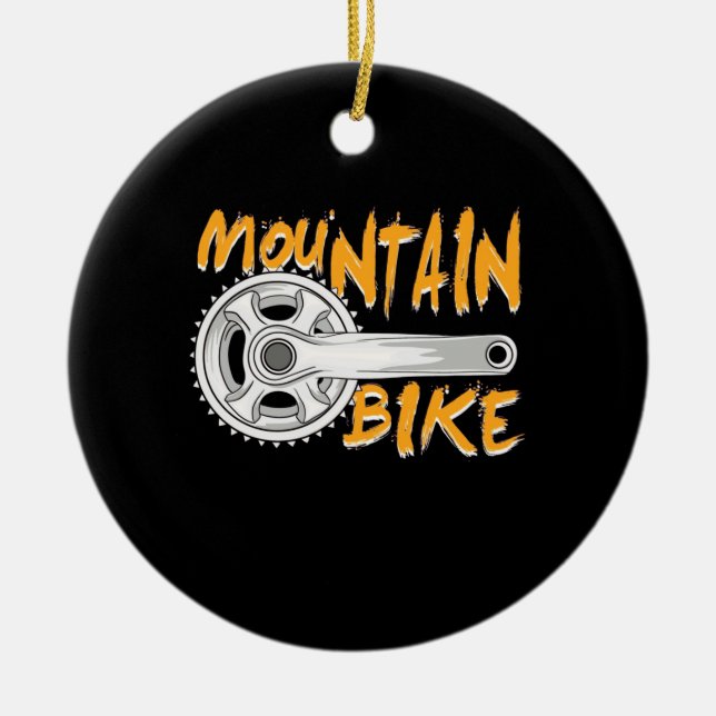 Mountain Bike Art Julgransprydnad Keramik (Framsidan)