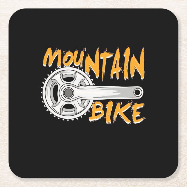 Mountain Bike Art Underlägg Papper Kvadrat (Framsidan)
