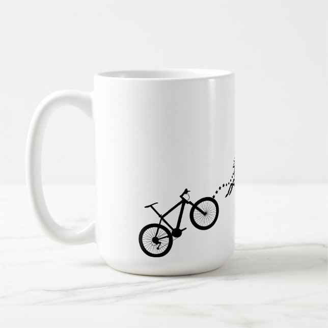 Mountain Bike Bicycle Reindeer julcykel Kaffemugg (Vänster)