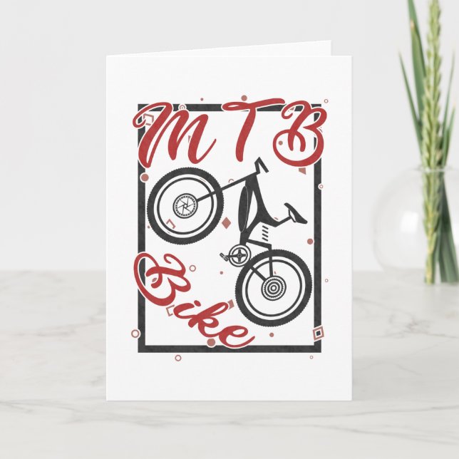 Mountain Bike Bike Cycling Gift Kort (Framsida)