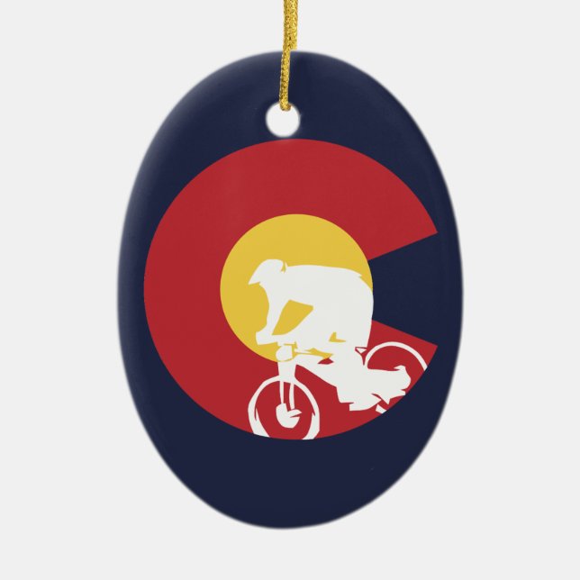 Mountain Bike Colorado Julgransprydnad Keramik (Framsidan)