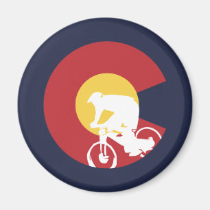 Mountain Bike Colorado Magnet