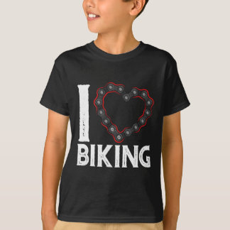 Mountain Bike Cycling Bicycle I Love Biking  T Shirt