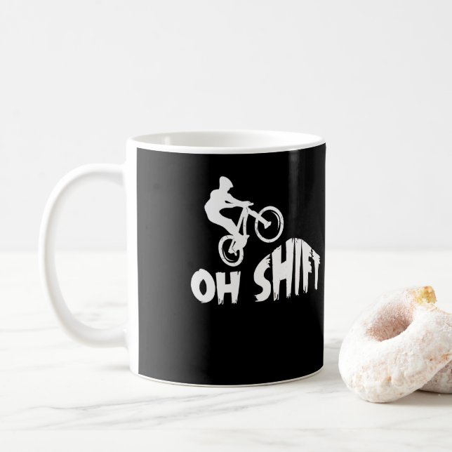 Mountain Bike Cycling Bicycle Oh Shift Kaffemugg (Med munk)