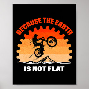 Mountain Bike Cykling Älskare Design Cykel Jorden Poster
