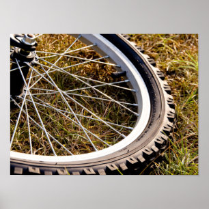Mountain Bike Däck Closeup Poster