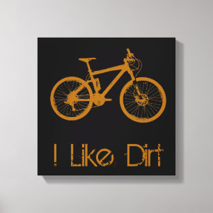 Mountain Bike Dirt Canvastryck