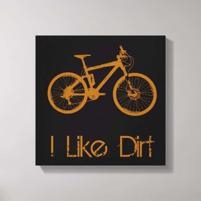 Mountain Bike Dirt Canvastryck (Framsida)