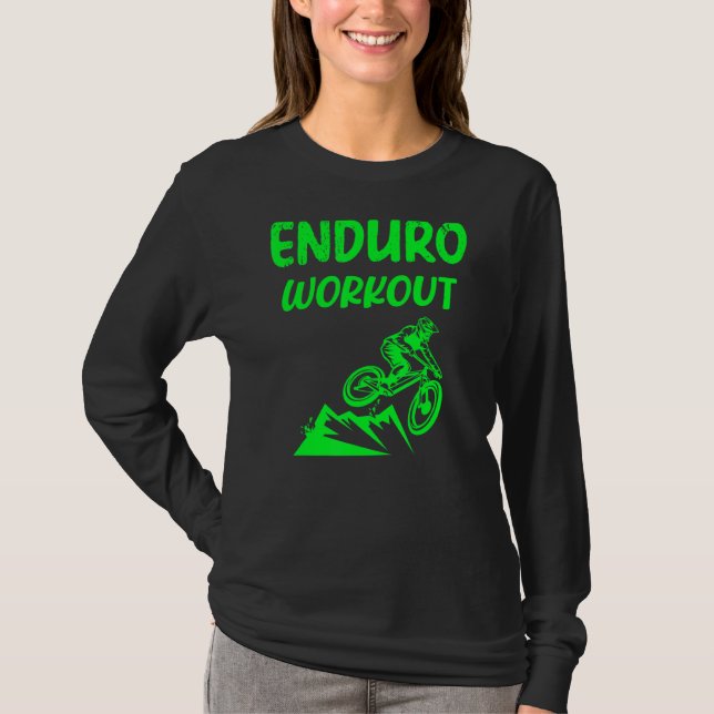 Mountain Bike Enduro Workout Mtb Tävla A T Shirt (Framsida)