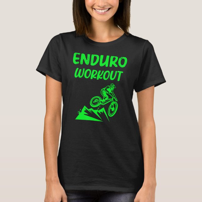 Mountain Bike Enduro Workout Mtb Tävla A T Shirt (Framsida)