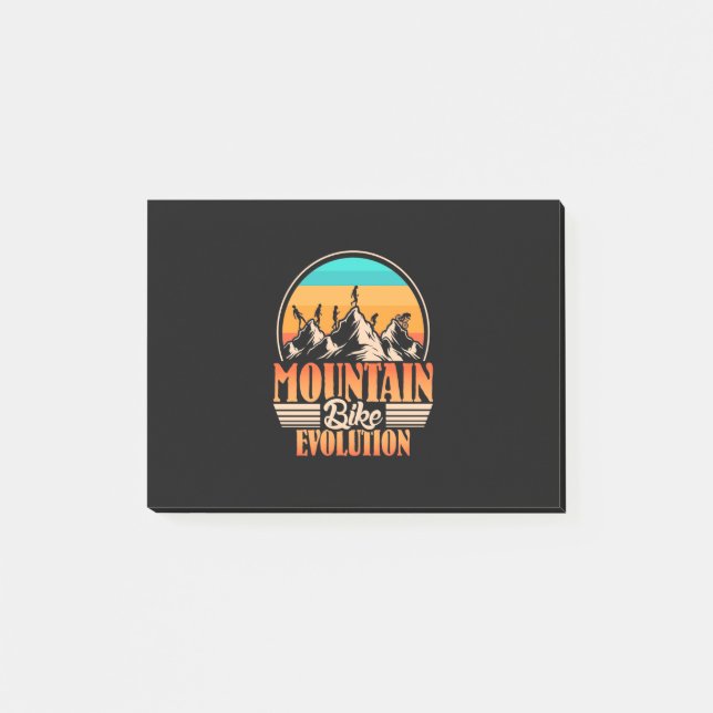 Mountain Bike Evolution Post-it Block (Framsida)