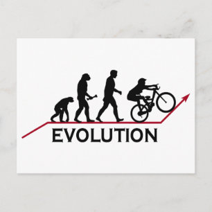 Mountain Bike Evolution Vykort