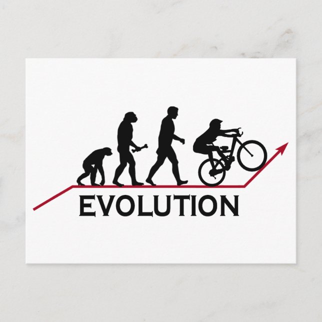 Mountain Bike Evolution Vykort (Framsida)