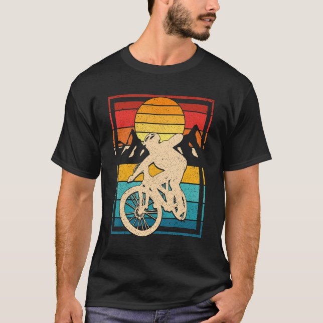 Mountain Bike För manar Women Retro T Shirt (Framsida)