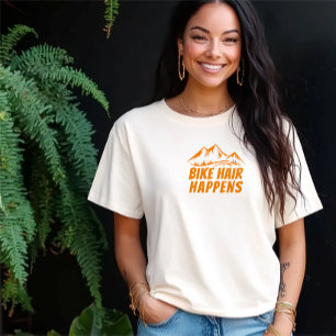 Mountain Bike Girl Ironi gul T Shirt