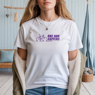 Mountain Bike Girl Ironi lila T Shirt