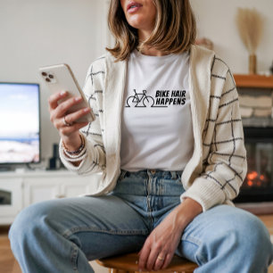 Mountain Bike Girl Ironi svart T Shirt