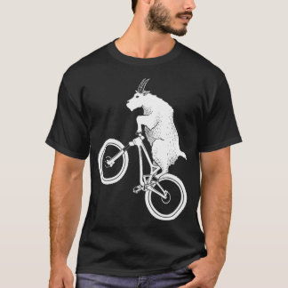 Mountain Bike Goat Funny Bicycle Day For Goat Love T Shirt