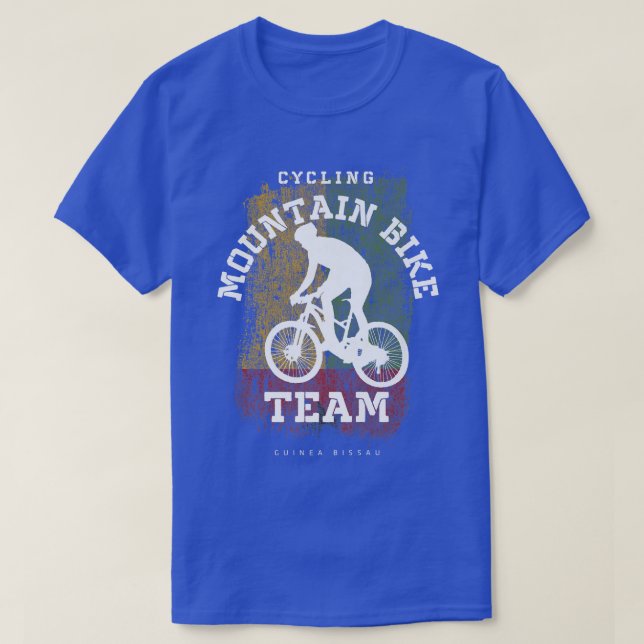 Mountain Bike Guinea Bissau Downhill Biker Biking  T Shirt (Design framsida)