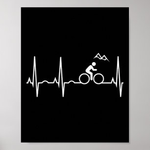 Mountain Bike Heartbeat Tröja - Bästa Mountain Bik Poster