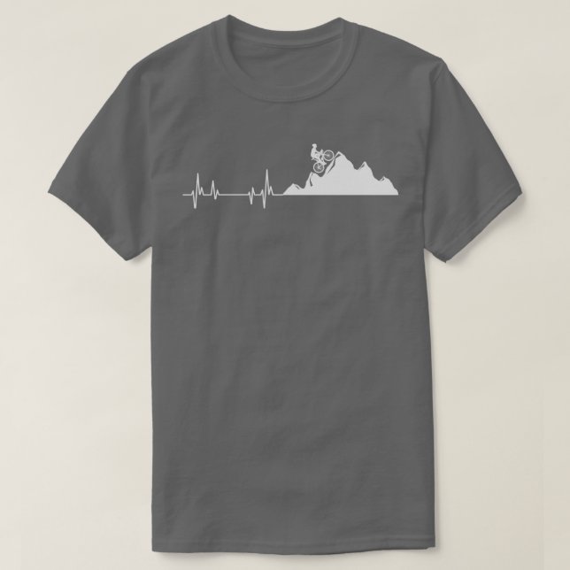 Mountain Bike Heartslag T Shirt (Design framsida)