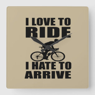 Mountain Bike Humor - Cykelcitat - Rolig cykling Fyrkantig Klocka