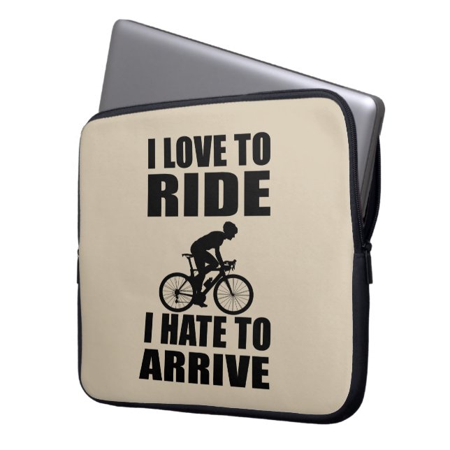 Mountain Bike Humor - Cykelcitat - Rolig cykling Laptop Fodral (Framsidan Vänster)