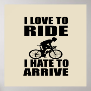 Mountain Bike Humor - Cykelcitat - Rolig cykling Poster