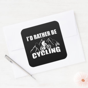 Mountain Bike Humor - Roligt Cykling Fyrkantigt Klistermärke