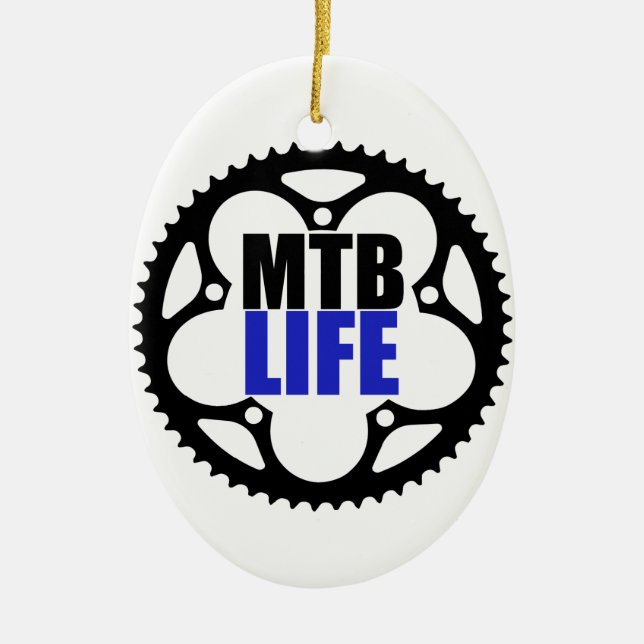 Mountain Bike Life Julgransprydnad Keramik (Framsidan)