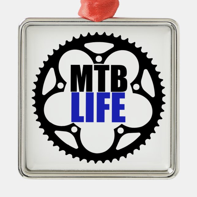 Mountain Bike Life Julgransprydnad Metall (Framsidan)