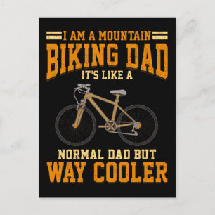 Mountain Bike Pappa MTB Cyclist Vykort