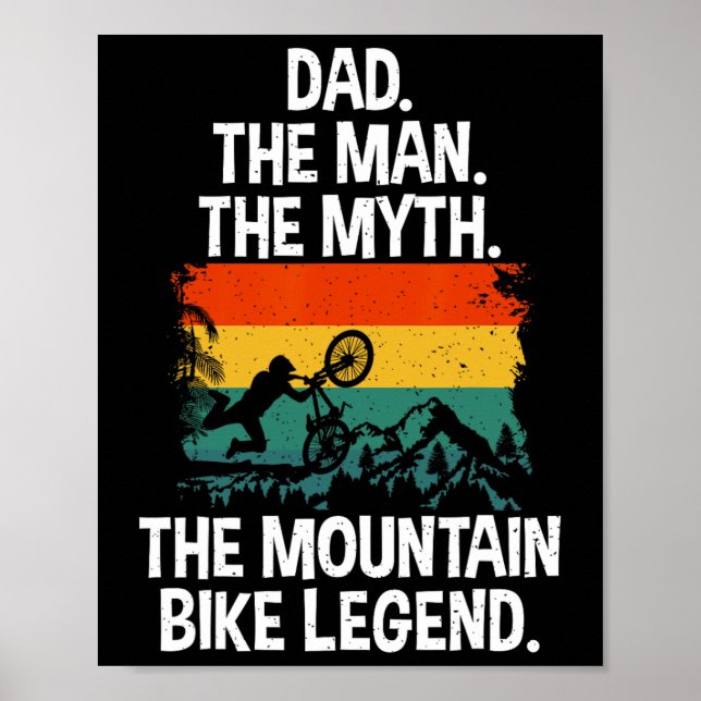 Mountain Bike Pappa Mtb Pappa  Poster (Framsidan)