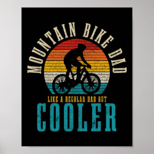 Mountain Bike Pappa Rolig Vintage Mtb Downhill Cyk Poster