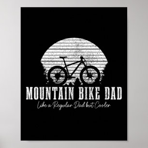 Mountain Bike Pappa Vintage Mtb Utförsåkning Cykli Poster