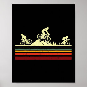 Mountain Bike Retro Cykel Figurer Vintage- Mtb Cyk Poster