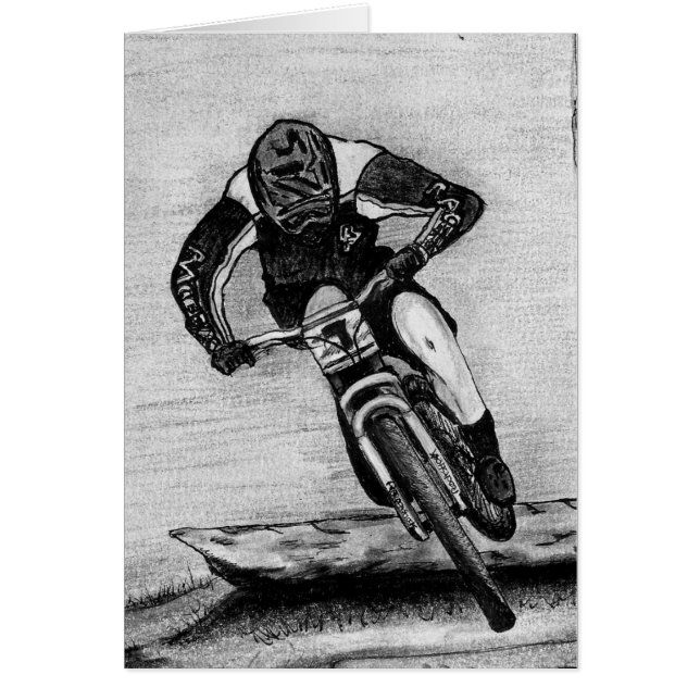 Mountain Bike Ride Hälsningskort (Framsidan)