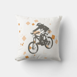 Mountain bike Rider Jump Pillow orange Design Kudde