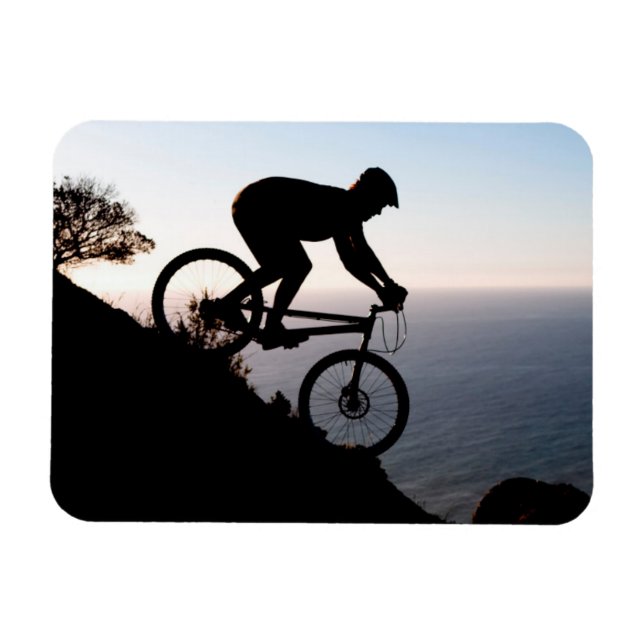Mountain Bike Rider. Lejon Head, Kapstaden Magnet (Horisontell)