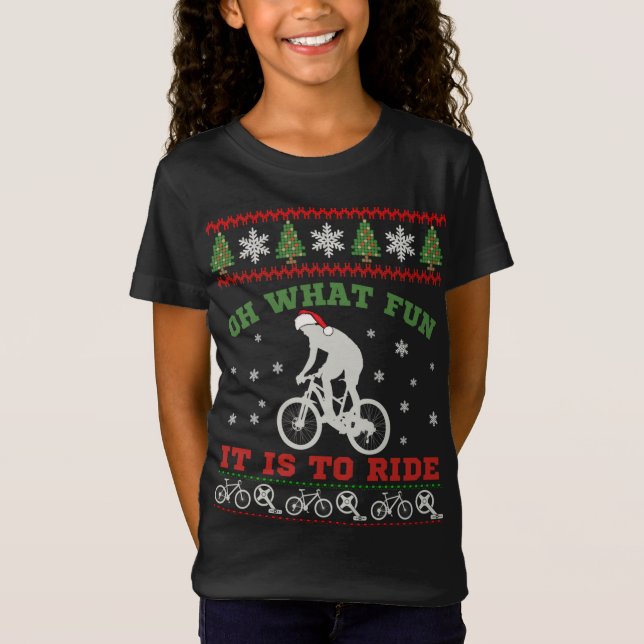 Mountain Bike Rider, vilken Roligt Jul, fuktig Sw T Shirt (Framsida)