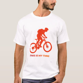 Mountain Bike Silhouette Action Lifestyle Design T Shirt
