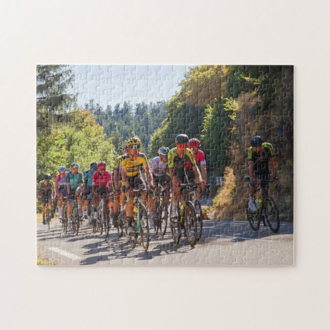 Mountain Bike Tävling Jigszle Puzzle Pussel (Horisontell)