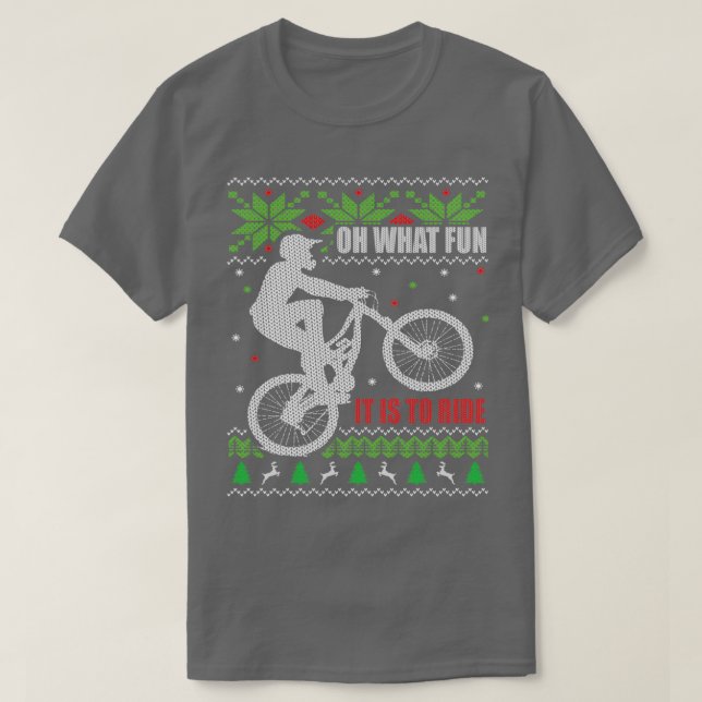 Mountain Bike Ugly jul T Shirt (Design framsida)
