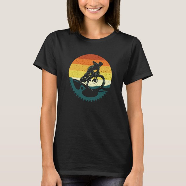 Mountain Bike Vintage Cycling Gear Biking T Shirt (Framsida)