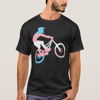 Mountain Biker 1 Transgender flagga version T Shirt
