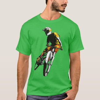 Mountain Biker v T Shirt