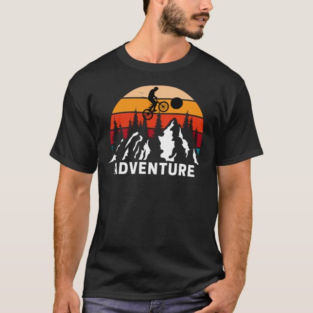 Mountain Bikers Äventyr - erövra spårvagnarna T Shirt (Framsida)