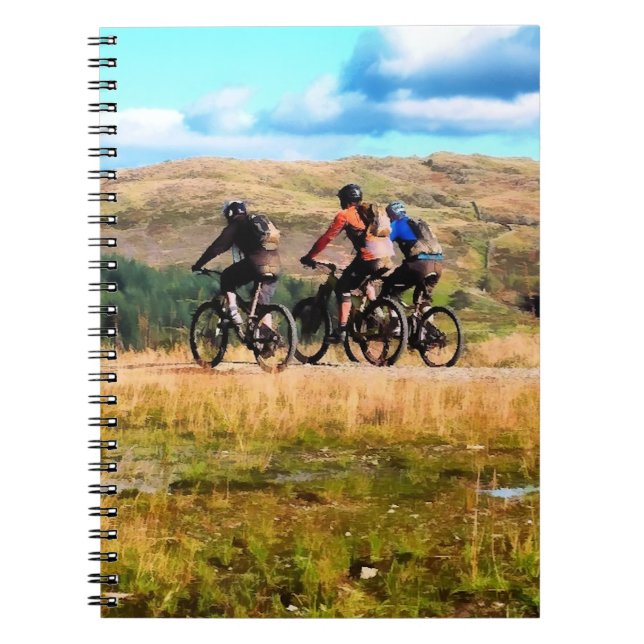 MOUNTAIN BIKING ANTECKNINGSBOK MED SPIRAL (Framsidan)